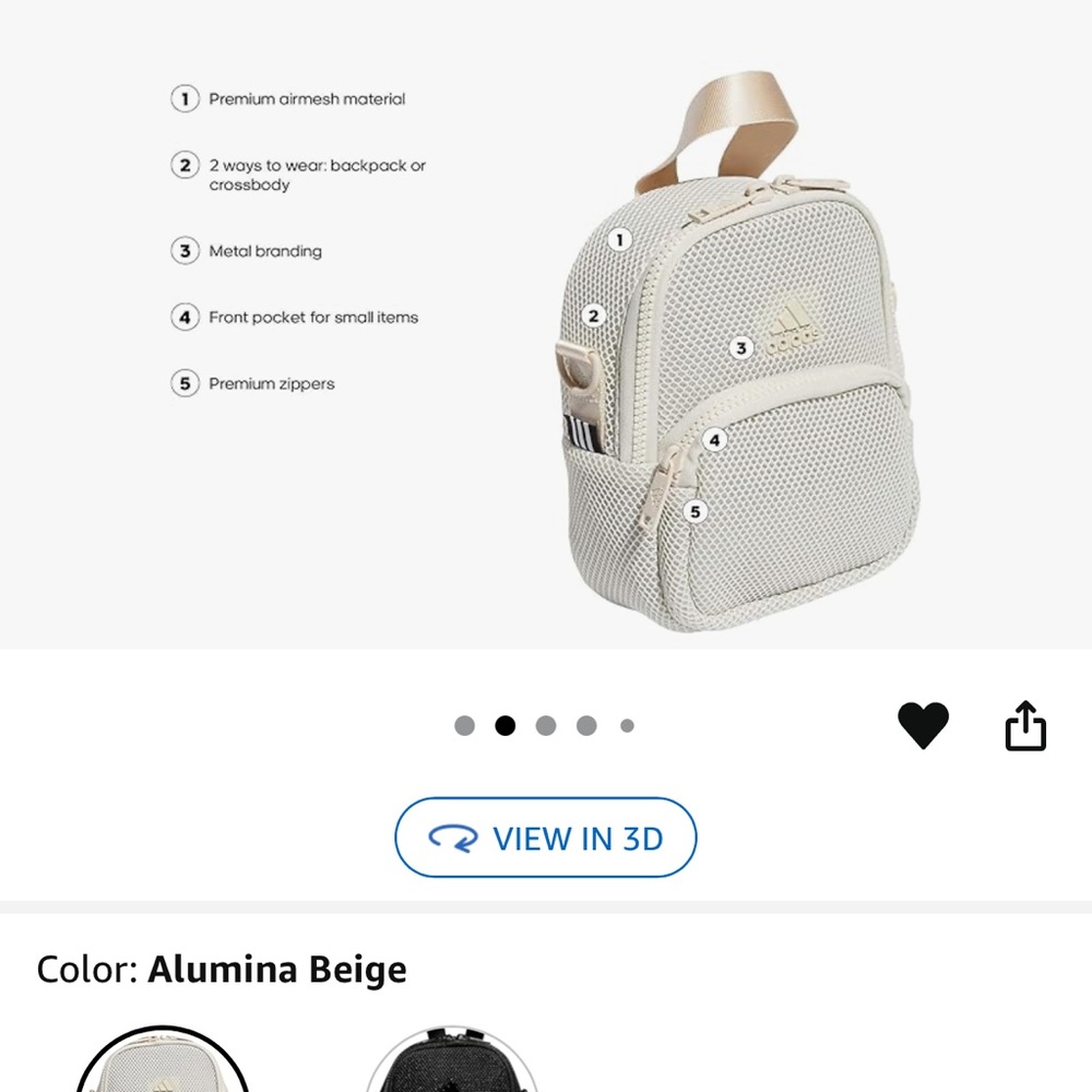 Adidas Cream mini Backpack - Picture 2 of 9